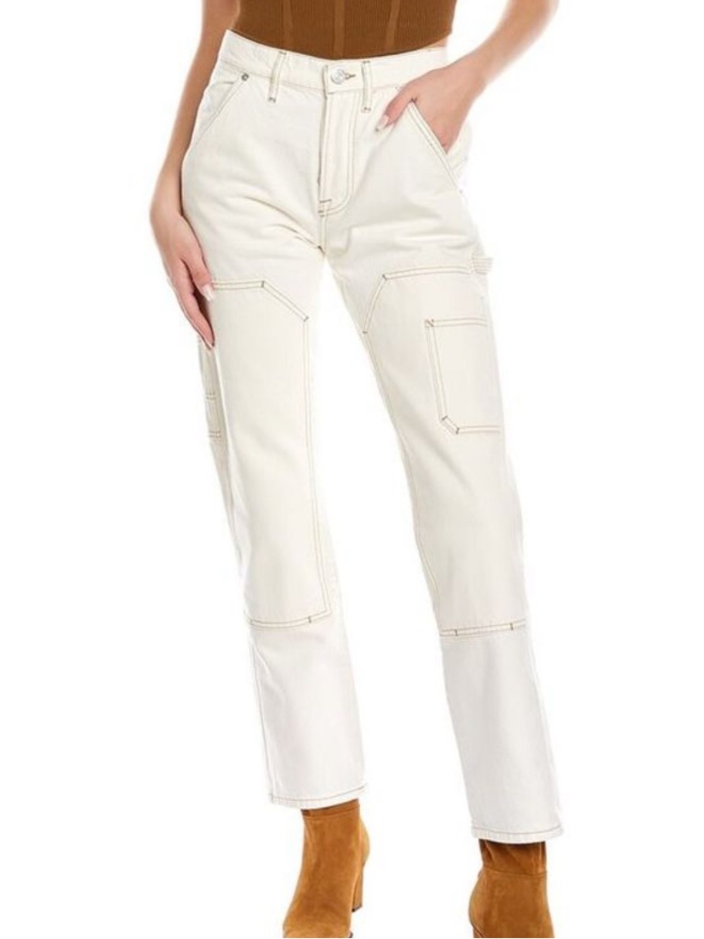 Frame Le Slouch Ecru Jeans